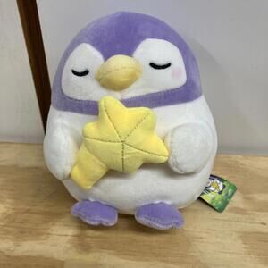 New Takashoji Purple Penguin Wishing Star 7" Plush Stuffed Animal Toy Kawaii NWT